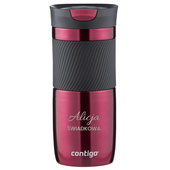 Kubek termiczny Contigo bordowy z grawerem – PODZIĘKOWANIE DLA ŚWIADKOWEJ