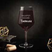 PREZENT DLA DZIADKA kieliszek do wina czerwonego z GRAWEREM