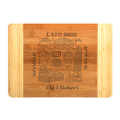 Deska do krojenia z grawerem RZYMSKIE WAKACJE dla miłośnika WŁOSKIEJ KUCHNI