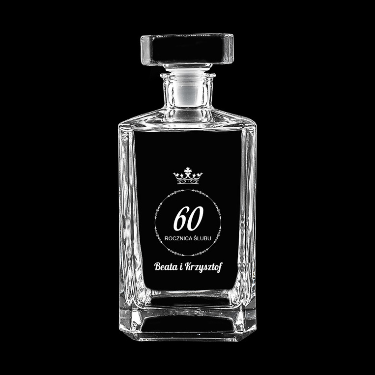 Karafka do whisky i nalewki Z OKAZJI 60 ROCZNICY