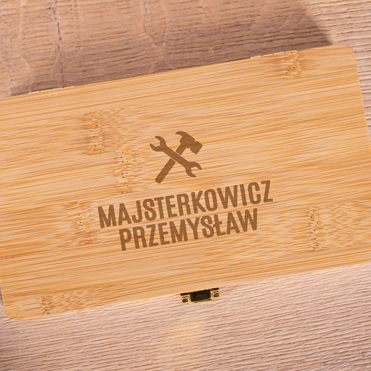 Zestaw 21 narzędzi w drewnianym etui DLA MAJSTERKOWICZA