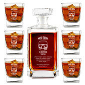 Zestaw 6 szklanek i karafka z grawerem Na RATUNEK prezent dla niego