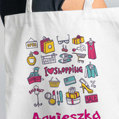 Torba na zakupy na prezent dla WIELBICIELKI ZAKUPÓW z personalizowanym nadrukiem