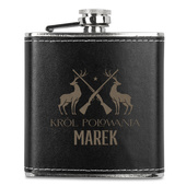 Piersiówka z grawerem KRÓL POLOWANIA + IMIĘ