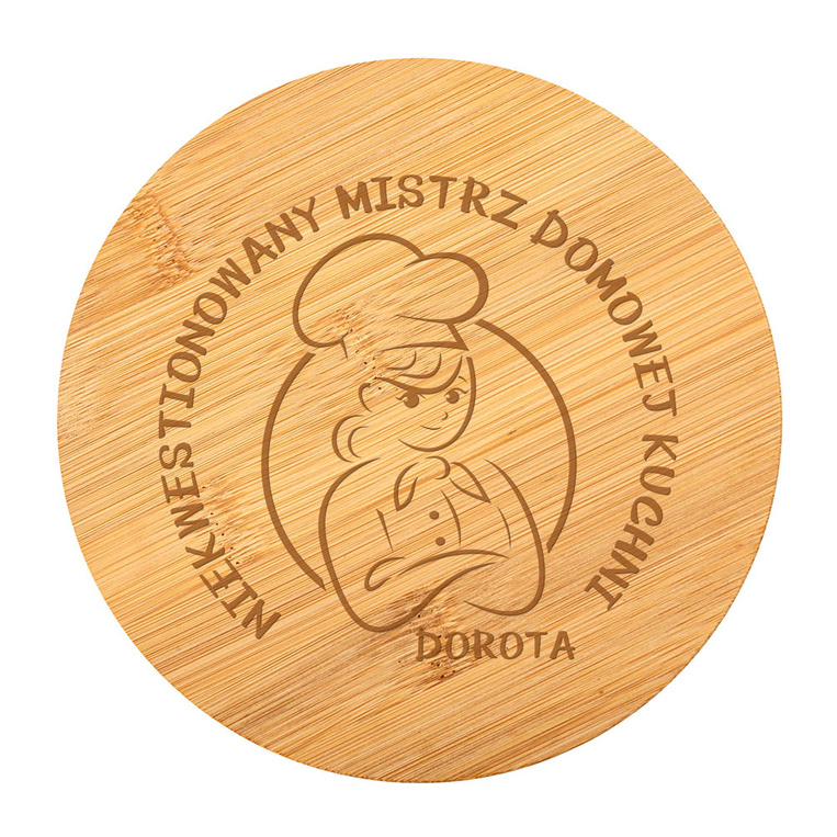 Szklana salaterka z bambusowym wieczkiem NA PREZENT DLA NIEJ twój grawer