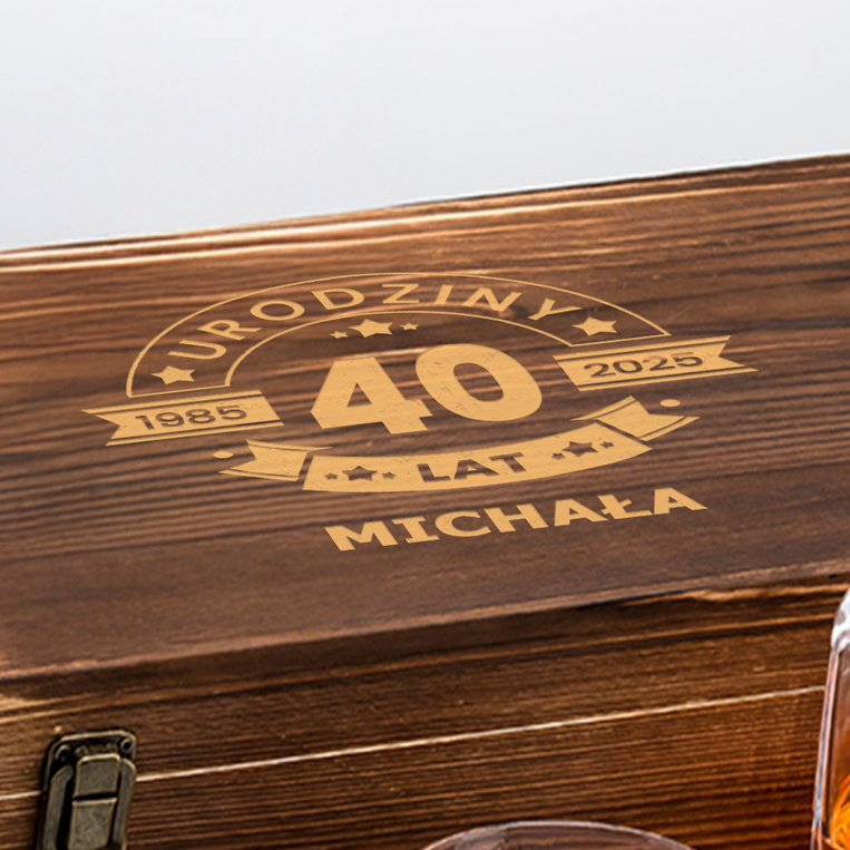 Zestaw do whisky na 40-tkę – prezent z jajem i klasą