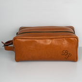 Kosmetyczka męska skórzana INICJAŁY elegancki prezent dla mężczyzny