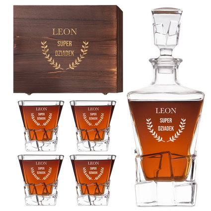 Personalizowany Zestaw do whisky DLA DZIADKA – prezent na DZIEŃ DZIADKA