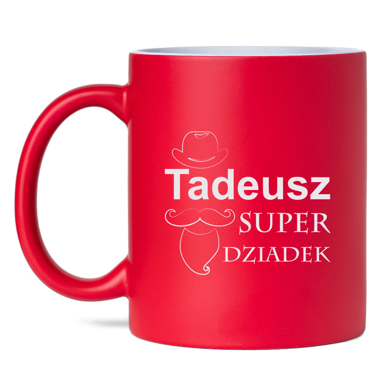 Grawerowany kubek ceramiczny DLA DZIADKA – personalizowany Imieniny, Dzień Dziadka