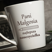 Personalizowany Kubek Latte z nadrukiem DLA NAUCZECIELKI