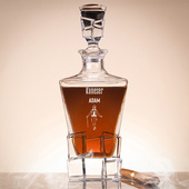 Zestaw do whisky DLA KONESERA SZKOCKIEJ z grawerem KARAFKA 4 SZKLANKI