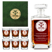 PREZENT DLA PRACOWNIKA KAS na emeryturę – karafka i szklanki w skrzynce