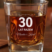 Szklanka do whisky z okazji 30 lat razem PREZENT Z GRAWEREM