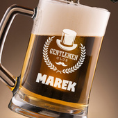 Kufel grawerowany GENTLEMEN CLUB + IMIĘ na prezent dla faceta z klasą