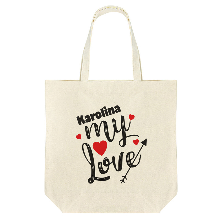 Torba na zakupy z IMIENIEM PREZENT Z NADRUKIEM dla niej