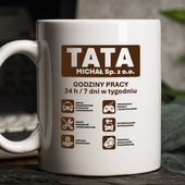 Kubek dla Taty „TATA Sp. z o.o.” – personalizowany kubek z nadrukiem