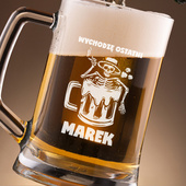 Kufel z grawerem WYCHODZĘ OSTATNI + IMIĘ prezent dla IMPREZOWICZA