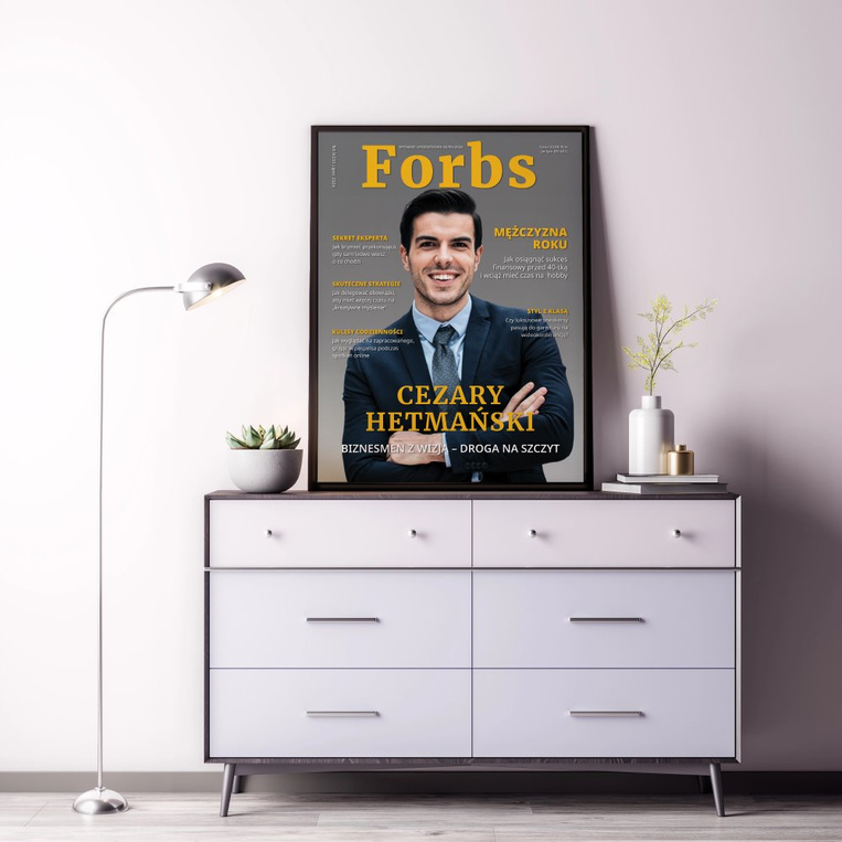 Plakat ze zdjęciem PREZENT DLA BIZNESMENA MANAGERA