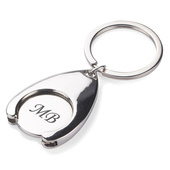 Brelok z żetonem do wózka – GRAWEROWANE INICJAŁY