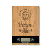 PERSONALIZOWANA Waga kuchenna prostokątna z grawerem VEGAN ROBERT