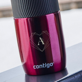Kubek Contigo Byron na prezent – bordowy GRAWER MONOGRAMU