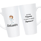 Kubek Latte duży z nadrukiem DLA PIELĘGNIARKI