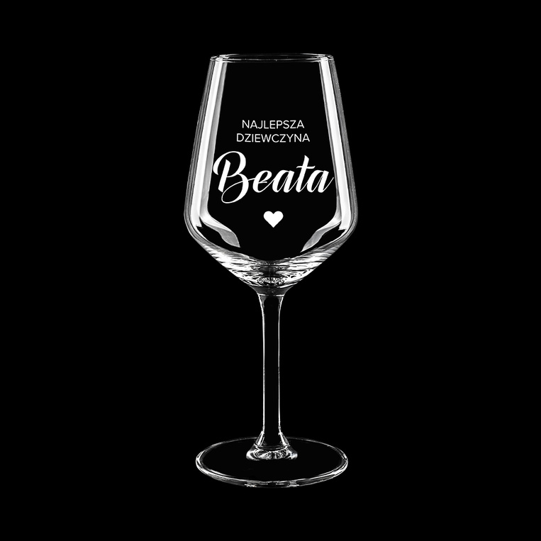 PERSONALIZOWANY kieliszek do wina DLA DZIEWCZYNY