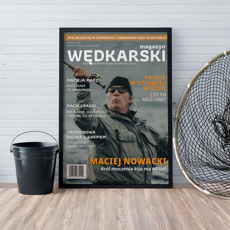 Plakat ze zdjęciem DLA WĘDKARZA – personalizowany prezent
