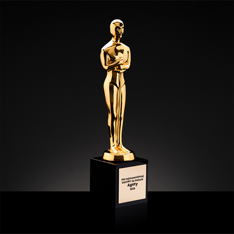 Statuetka Oscara z grawerem – personalizowany prezent DLA SIOSTRY