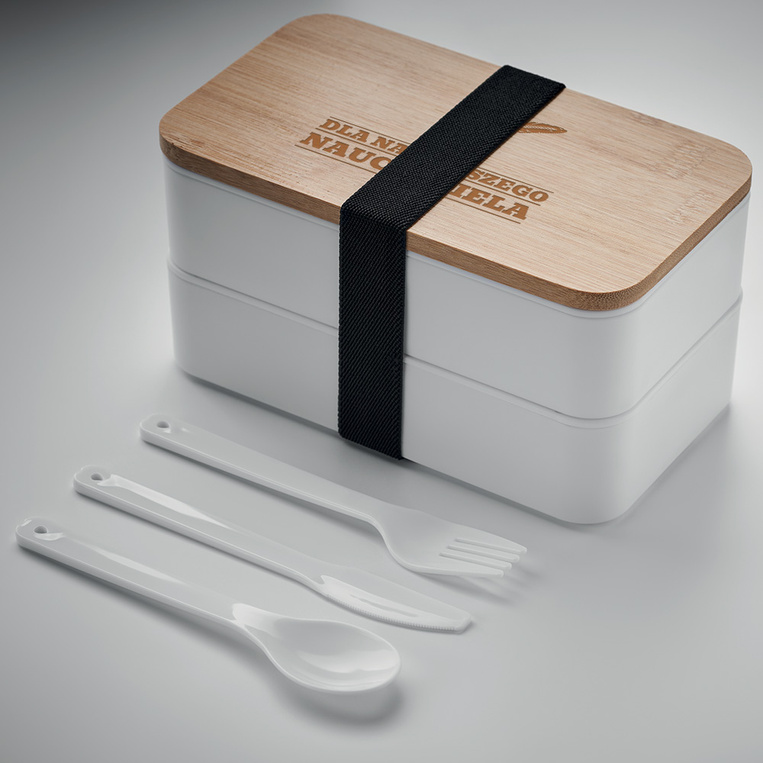 Lunch box biały DLA NAUCZYCIELA z twoją personalizacja