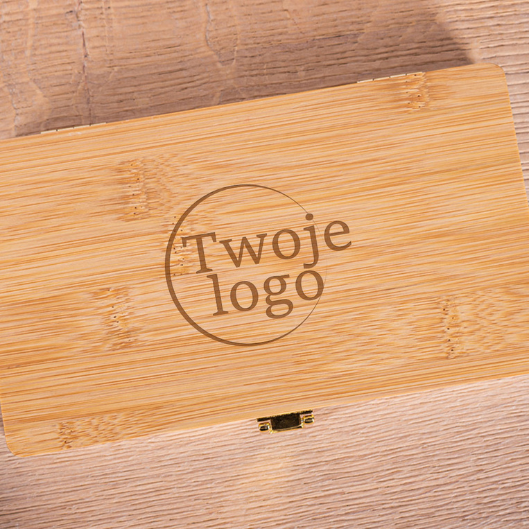 Zestaw 21 narzędzi w bambusowym etui GRAWER LOGA