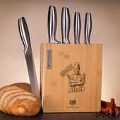 Zestaw noży z grawerem „NIE ZADZIERAJ Z KUCHARZEM” – prezent dla niego