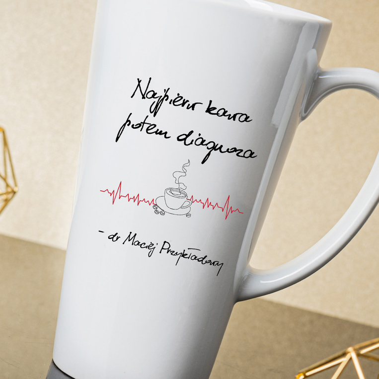 Personalizowany kubek Latte Max z nadrukiem DLA LEKARZA