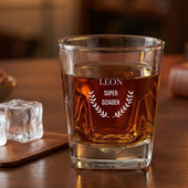 Szklanka do whisky z grawerem SUPER DZIADEK LEON