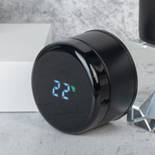 Prezent dla Piłkarza - Czarna Butelka Termiczna z Termometrem