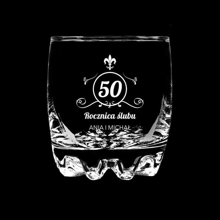 Szklanka do whisky na prezent z okazji 50 ROCZNICY ŚLUBU