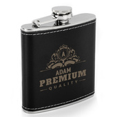 Piersiówka W SKÓRZE Z GRAWEREM na prezent DLA NIEGO