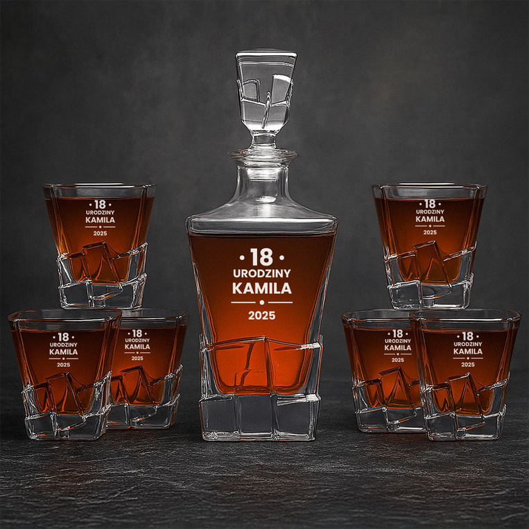 Zestaw do whisky na 18. URODZINY – prezent OD KOLEGI, PRZYJACIELA