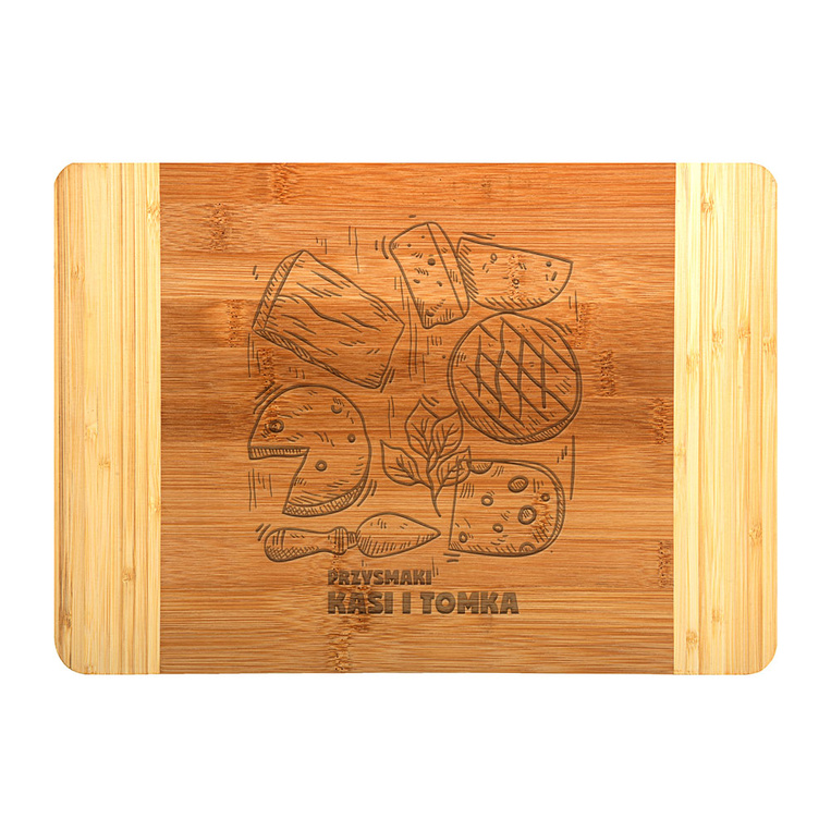 PERSONALIZOWANA Deska do krojenia z grawerem PRZYSMAKI KASI I TOMKA prezent na ŚLUB