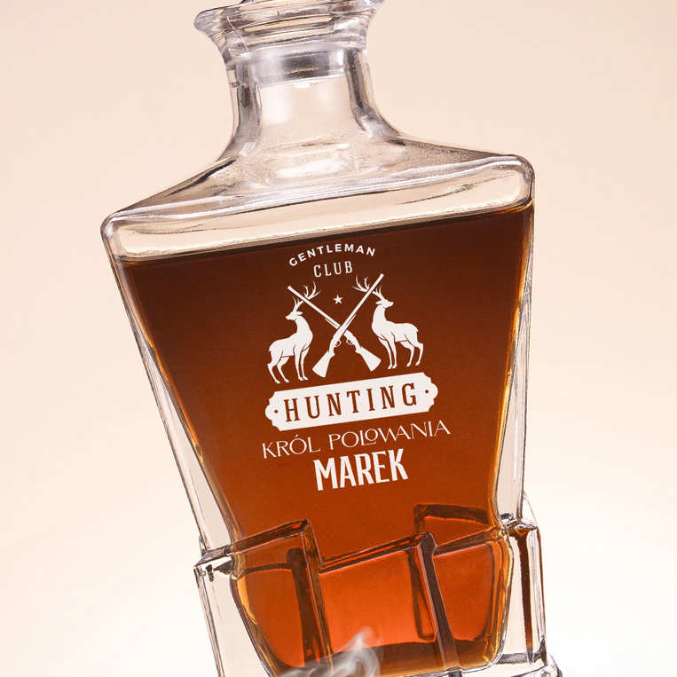 Karafka z grawerem dla myśliwego – prezent DLA KRÓLA POLOWANIA
