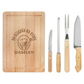 Zestaw do grilla z deską DLA DZIADKA AMATORA RYB