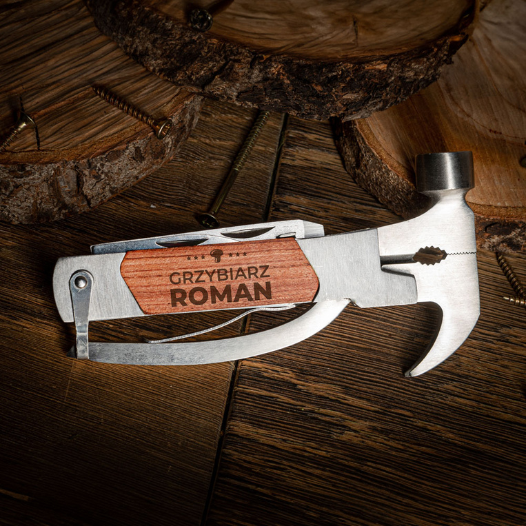 Grawerowany MULTITOOL na prezent DLA GRZYBIARZA