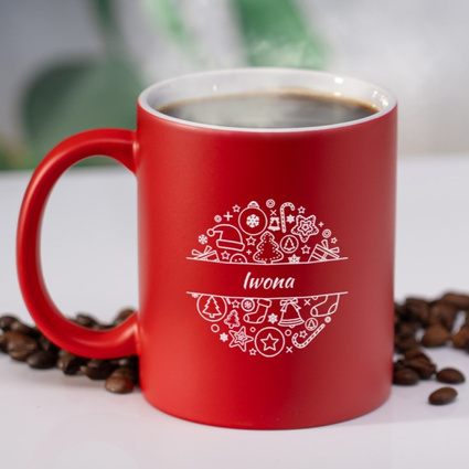 Kubek ceramiczny z grawerem świątecznym – PRTEZENT NA ŚWIĘTA