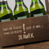 Nosidło drewniane na piwo z grawerem DLA PIWOSZA