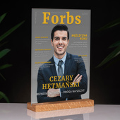 Statuetka z akrylu 21x30 mm – Okładka magazynu Forbs | Prezent dla Biznesmena