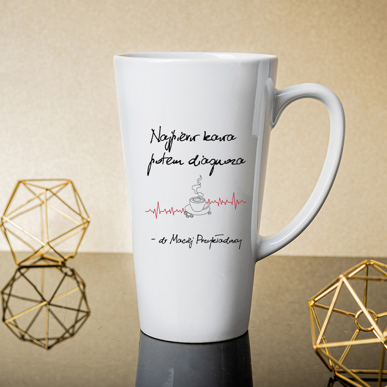 Personalizowany kubek Latte Max z nadrukiem DLA LEKARZA
