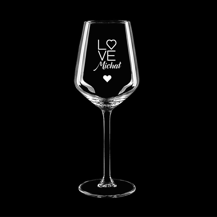 PERSONALIZOWANY kieliszek do wina białego dla KOCHANEJ OSOBY