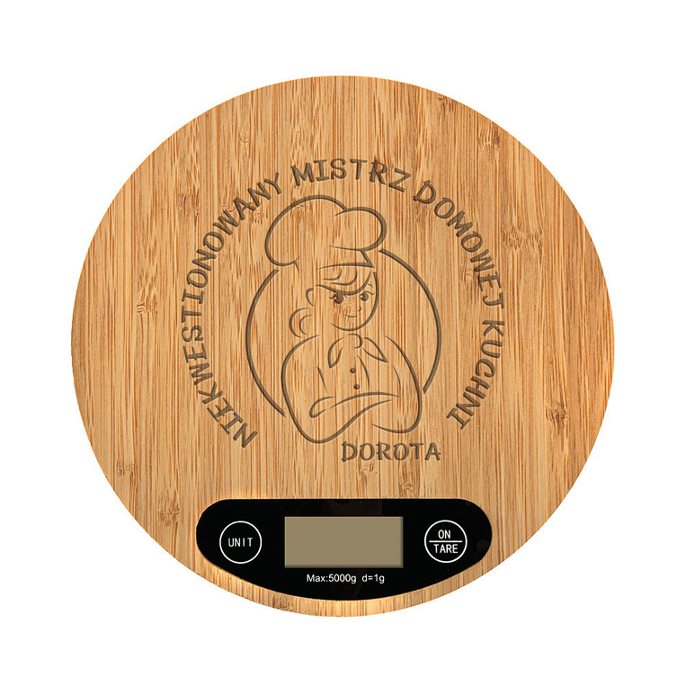 Waga kuchenna z grawerem NA PREZENT dla niekwestionowanej MISTRZYNI KUCHNI