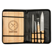 Grawerowana deska z zestawem narzędzi do grilla DLA SZWAGRA