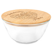 Szklana salaterka z personalizacją grawerem SMAKOWITA KUCHNIA + IMIĘ